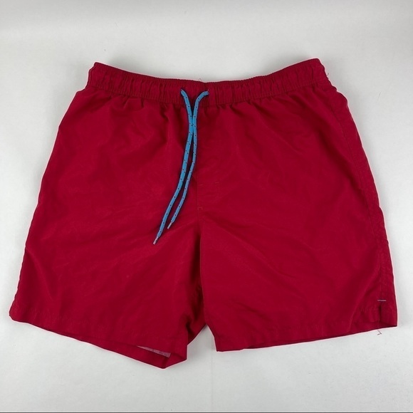 Old Navy Swim Trunks Mens XL Red Drawstring - Picture 1 of 7